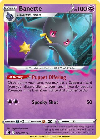 Banette 73/217 from Lost Origin