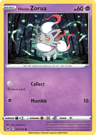 Hisuian Zorua 75/217 from Lost Origin