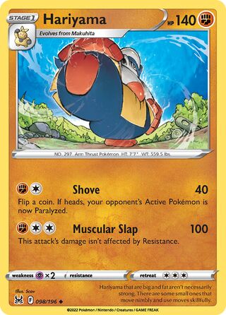 Hariyama 98/217 from Lost Origin