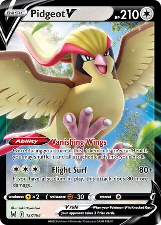 Pidgeot V 137/217 from Lost Origin