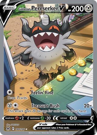 Galarian Perrserker V 184/217 from Lost Origin