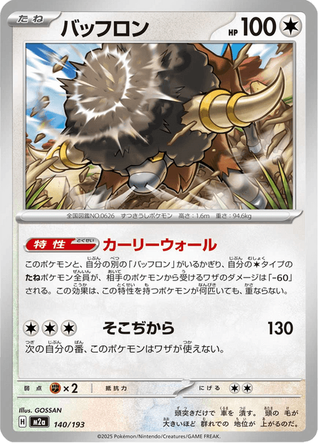 Bouffalant 140/250 from Mega Dream ex