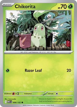 Chikorita 8/188 from Mega Evolution
