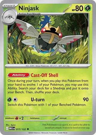 Ninjask 17/188 from Mega Evolution