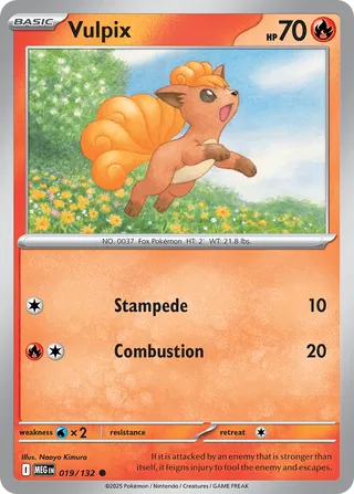 Vulpix 19/188 from Mega Evolution