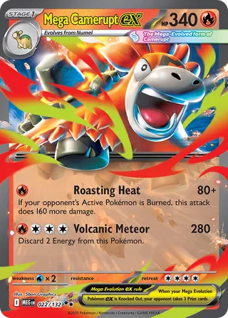 Mega Camerupt ex 22/188 from Mega Evolution