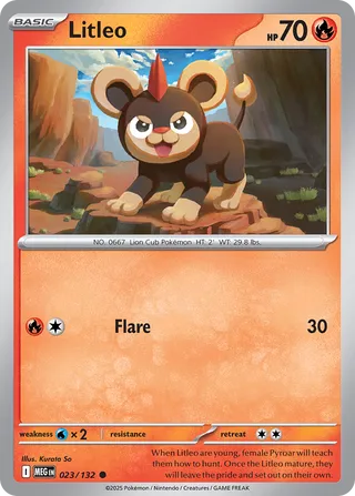 Litleo 23/188 from Mega Evolution