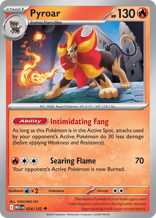 Pyroar 24/188 from Mega Evolution