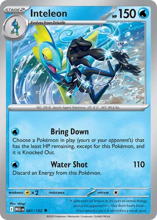 Inteleon 41/188 from Mega Evolution