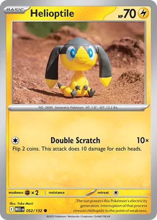 Helioptile 52/188 from Mega Evolution