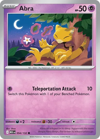 Abra 54/188 from Mega Evolution