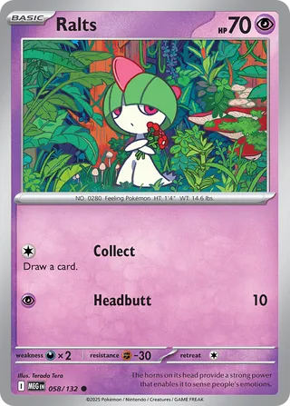 Ralts 58/188 from Mega Evolution