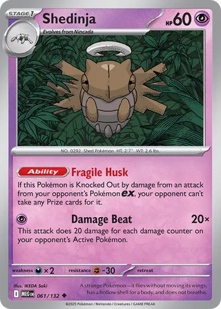 Shedinja 61/188 from Mega Evolution