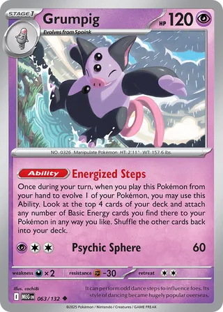 Grumpig 63/188 from Mega Evolution