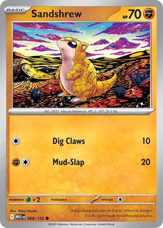 Sandshrew 68/188 from Mega Evolution