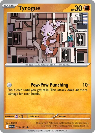 Tyrogue 71/188 from Mega Evolution
