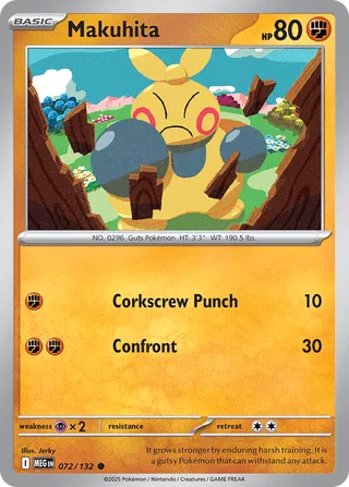 Makuhita 72/188 from Mega Evolution