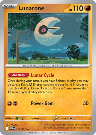 Lunatone 74/188 from Mega Evolution