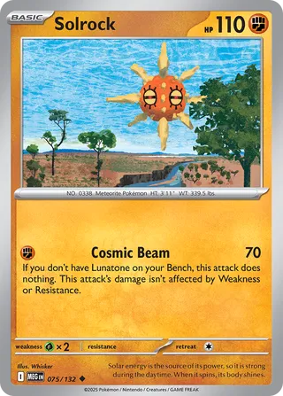 Solrock 75/188 from Mega Evolution