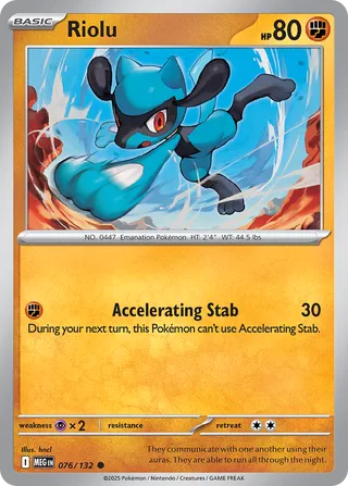 Riolu 76/188 from Mega Evolution