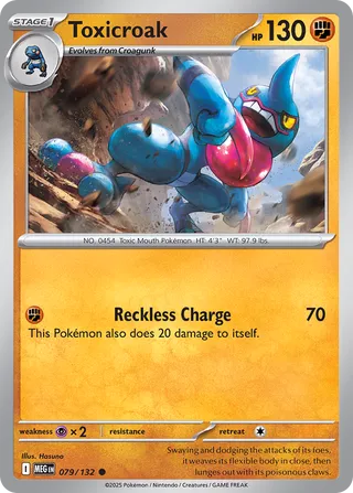 Toxicroak 79/188 from Mega Evolution