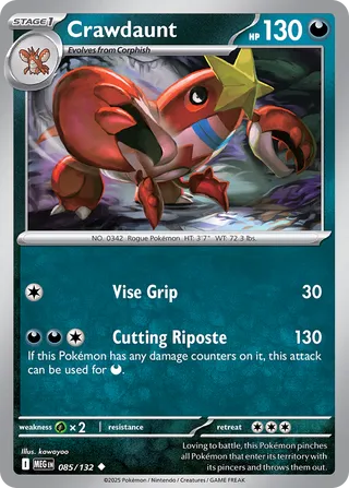 Crawdaunt 85/188 from Mega Evolution