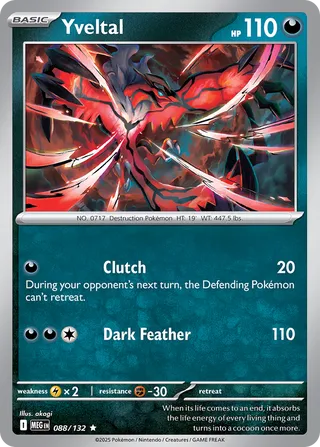 Yveltal 88/188 from Mega Evolution