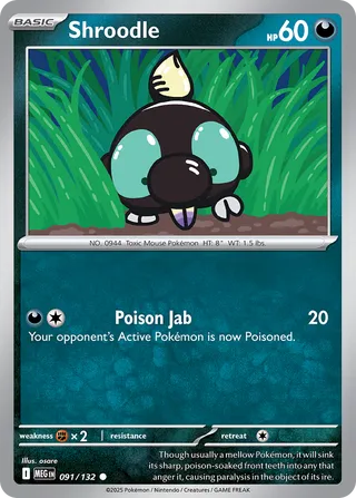 Shroodle 91/188 from Mega Evolution