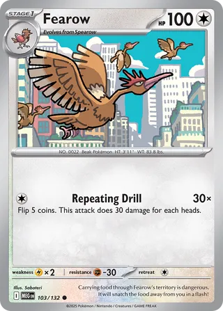 Fearow 103/188 from Mega Evolution