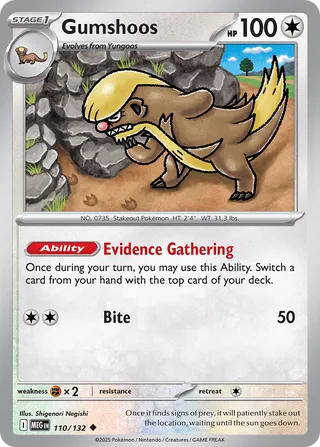 Gumshoos 110/188 from Mega Evolution