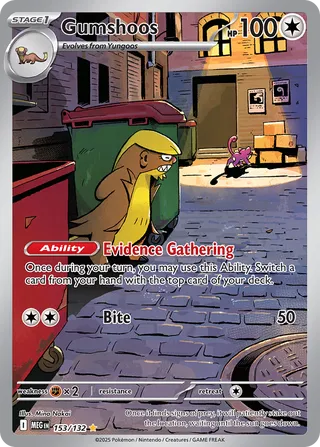 Gumshoos 153/188 from Mega Evolution