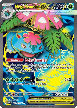 Mega Venusaur ex 155/188 from Mega Evolution