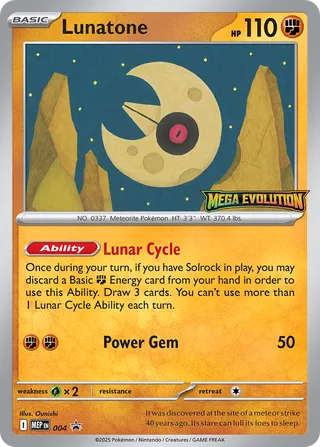 Lunatone 4/70 from Mega Evolution Promos