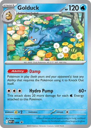Golduck 8/70 from Mega Evolution Promos