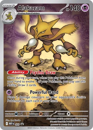 Alakazam 9/70 from Mega Evolution Promos
