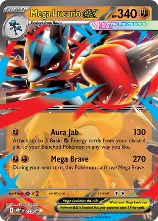 Mega Lucario ex 12/70 from Mega Evolution Promos