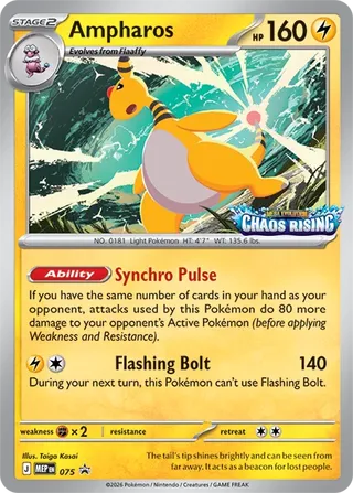 Ampharos 75/70 from Mega Evolution Promos