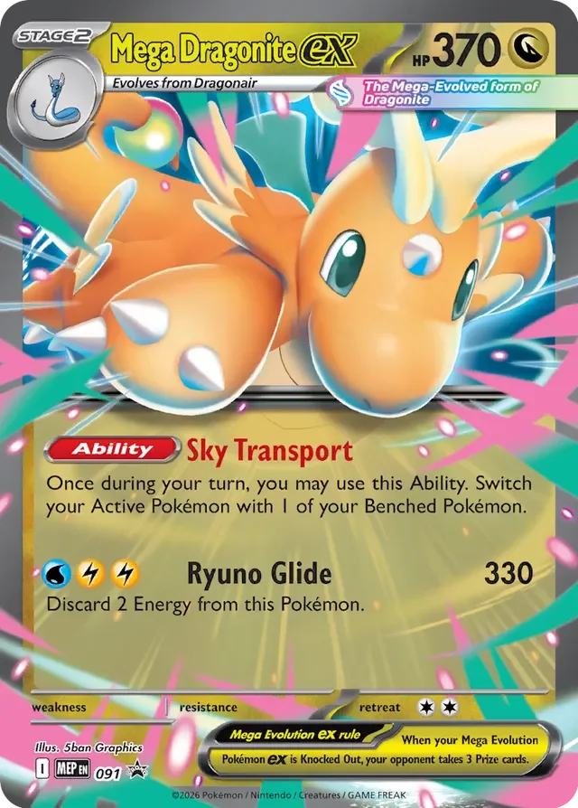 Mega Dragonite ex 91/112 from Mega Evolution Promos