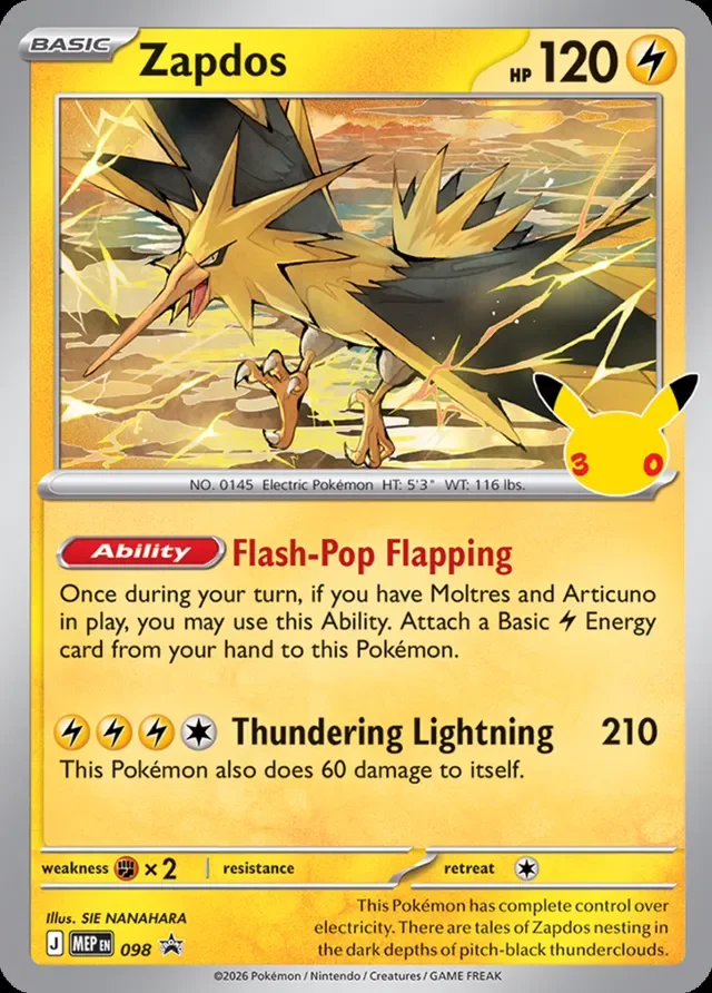 Zapdos 98/112 from Mega Evolution Promos