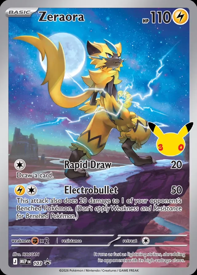 Zeraora 103/112 from Mega Evolution Promos
