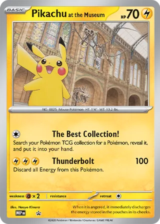 Pikachu at the Museum 500/70 from Mega Evolution Promos
