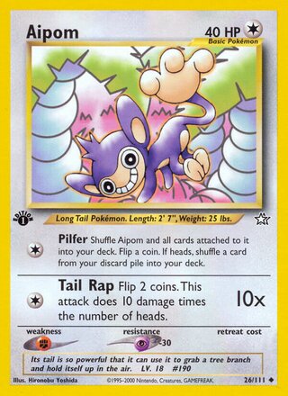 Aipom 26/111 from Neo Genesis