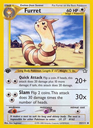 Furret 35/111 from Neo Genesis