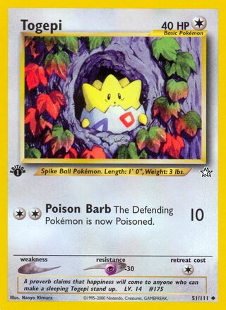 Togepi 51/111 from Neo Genesis