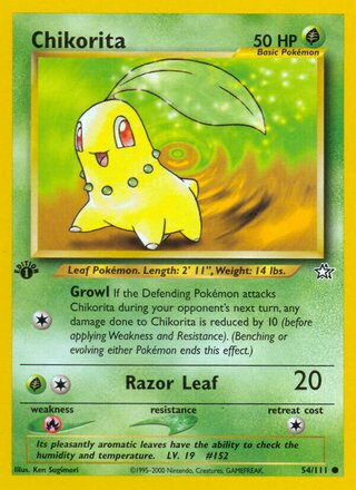 Chikorita 54/111 from Neo Genesis