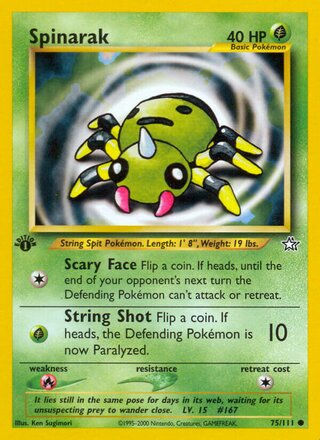 Spinarak 75/111 from Neo Genesis