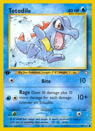 Totodile 80/111 from Neo Genesis
