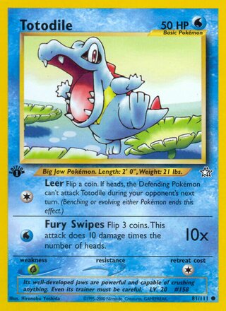 Totodile 81/111 from Neo Genesis