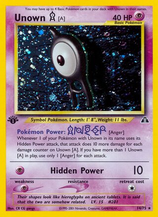Unown [A] 14/75 from Neo Discovery