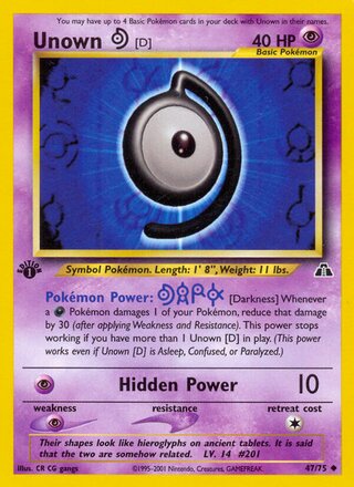 Unown [D] 47/75 from Neo Discovery